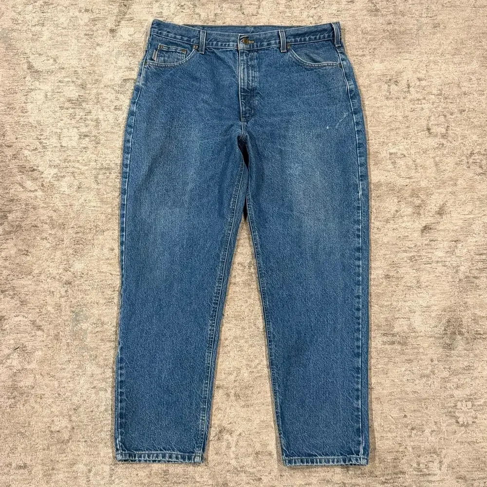 Blue Carhartt Jeans 40x32 100% Cotton